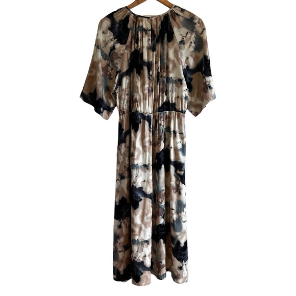 NWT Minimum Yolas midi dress, short sleeves a-line skirt & elastic waist size XL - Picture 12 of 16